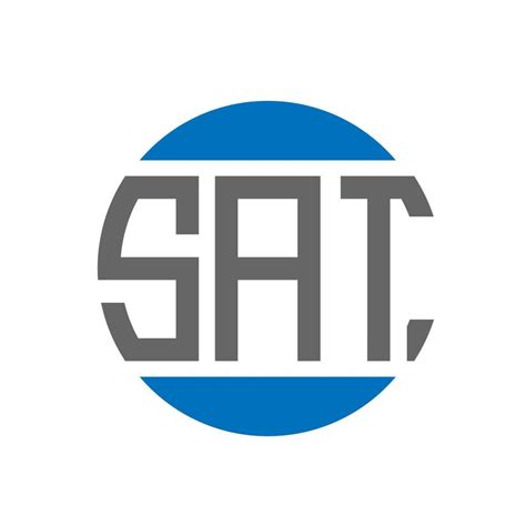 Sat Letter Logo Design On White Background Sat Creative Initials
