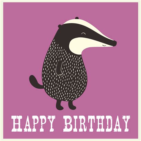 Mr Badger Birthday Card Rex London Dotcomtshop