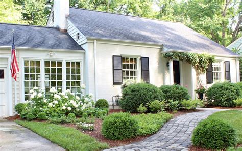 Cottage And Vine Small House Curb Appeal Ranch House Landscaping