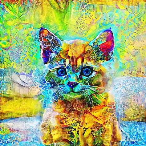 Abstractions Of Abstract Abstraction Of Cat By Blackhalt Redbubble