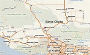 Santa Clarita California Plan et Image Satellite