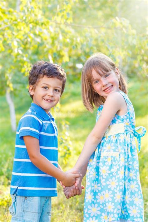 Kids Holding Hands Stock Image Image Of Companionship 1212105