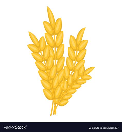 Bunch Of Wheat Icon Cartoon Style Royalty Free Vector Image