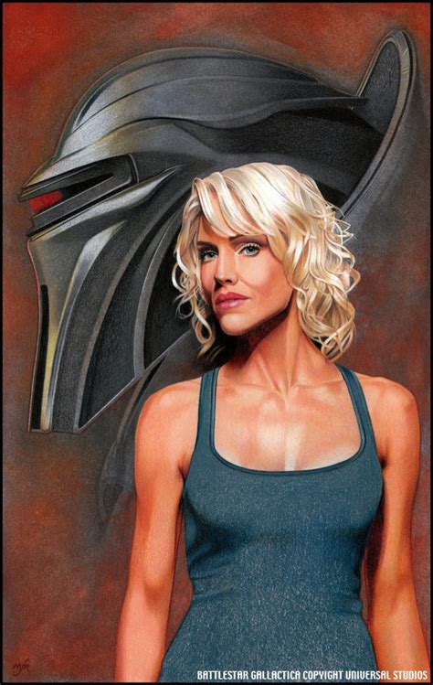 Items Similar To BATTLESTAR GALACTICA Six Caprica Tricia Helfer Original Painting On Etsy