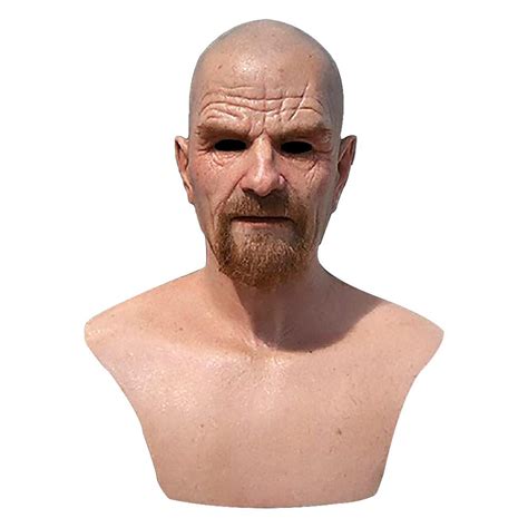 buy jinrio realistic bald old man breaking bad walter white adult halloween party props latex