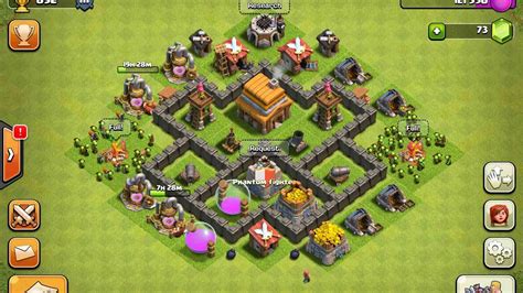 Gambar Base Coc Th 4 Clash For Clans