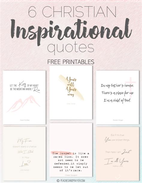 Christian Inspirational Quotes Free Printables Peaches And Prayer