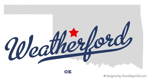 Map Of Weatherford Ok Oklahoma