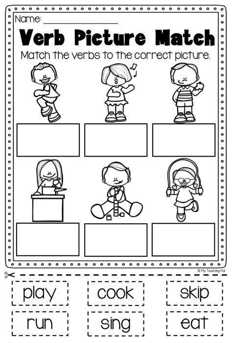 Be Verb All Things Grammar Verb Activities For First Grade Verb