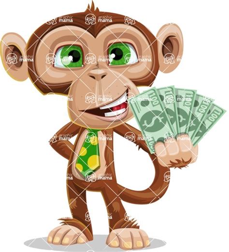 Vector Monkey Cartoon Character Bizzo The Business