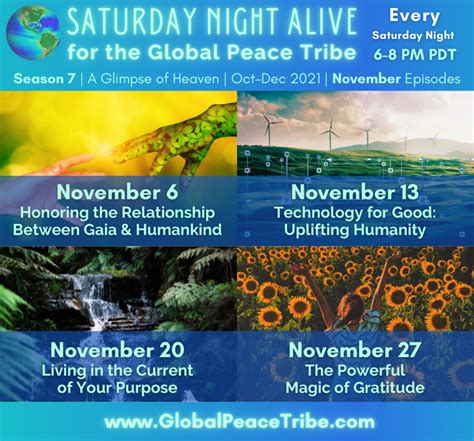 Nov 16 Global Peace Tribe Presents Coming Into Full Alignment With