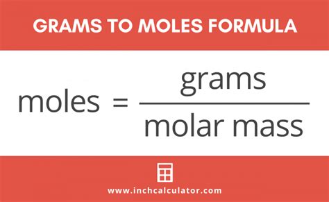 Grams To Moles Calculator Inch Calculator