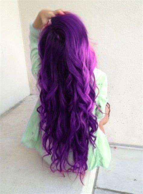 Purple Hair Loose Curls Hairstyles Hairstyles Haircuts Pretty