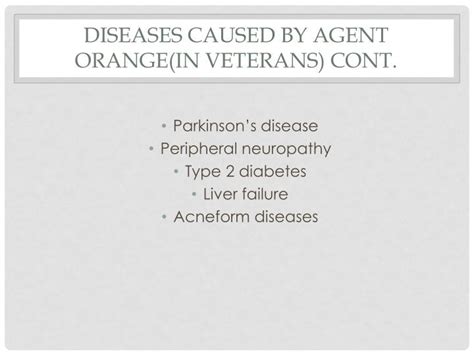 ️ Agent Orange And Liver Disease List Of Agent Orange 2019 02 05