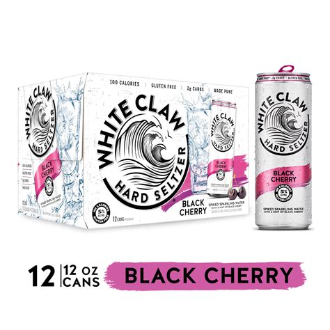 White Claw Hard Seltzer Black Cherry Pack Fl Oz Cans Walmart