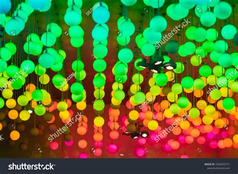 Ceiling Covered Colorful Neon Lights Stock Photo 1030255771 Shutterstock