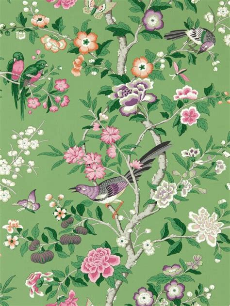 Sanderson Water Garden Chinoiserie Hall Wallpaper The Home Of Interiors