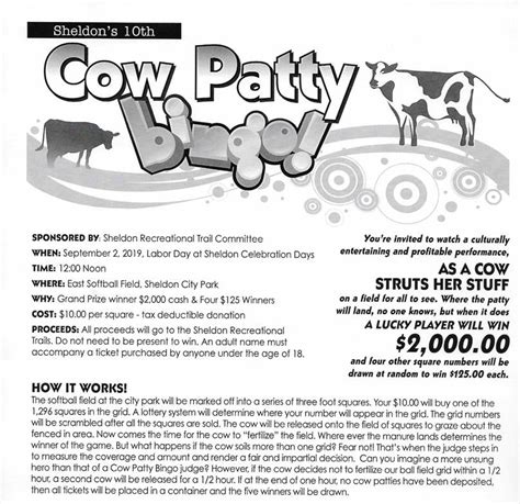 Cow Patty Bingo Scdc