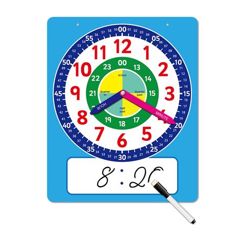 Buy Richardy Telling Time Write And Wipe Teaching Demonstration Clock