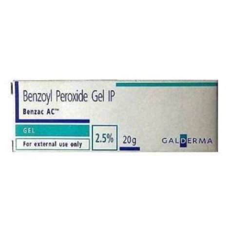 Galderma 20 G Benzoyl Peroxide Gel Ip Gel 25 For External Use Only