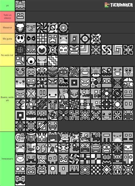 Geometry Dash Icons Iconos Tier List Community Rankings TierMaker