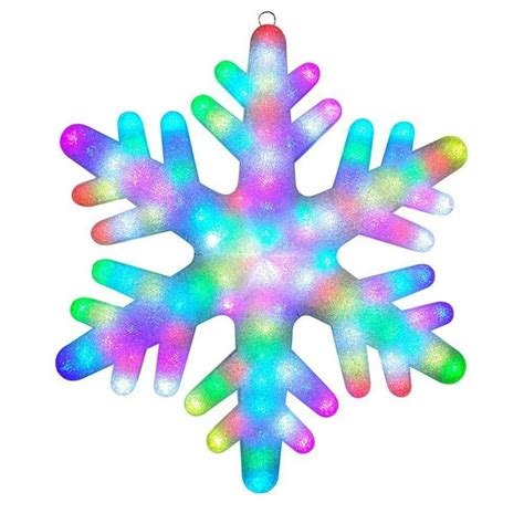 24 In Color Blast Remote Controlled Rgb Led 84 Light Giant Snowflake