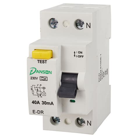 Danson 40a 30ma Double Pole 2 Module Rcd Type A Electricaldirect