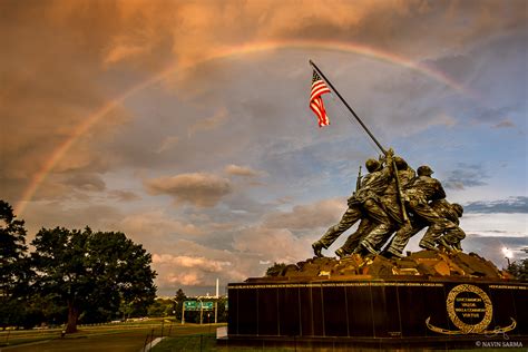 rainbow at the marine corps iwo jima memorial navin sarma