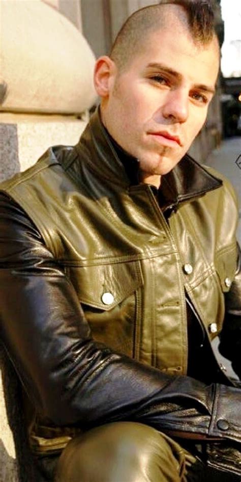 Leather Gear Leather Jacket Men Leather Fashion Mens Fashion Punk Guys Male Face Balding