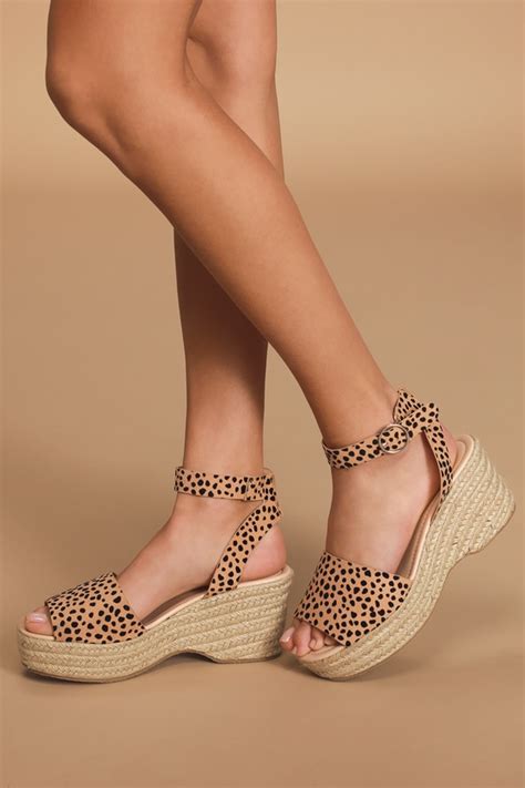 Cheetah Print Sandals Espadrille Sandals Platform Espadrilles Lulus