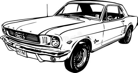 Classic Ford Mustang Stock Illustrations 490 Classic Ford Mustang