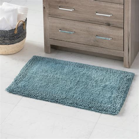 Hotel Style Cotton Blend Solid Bath Rug 21 X 34 Teal