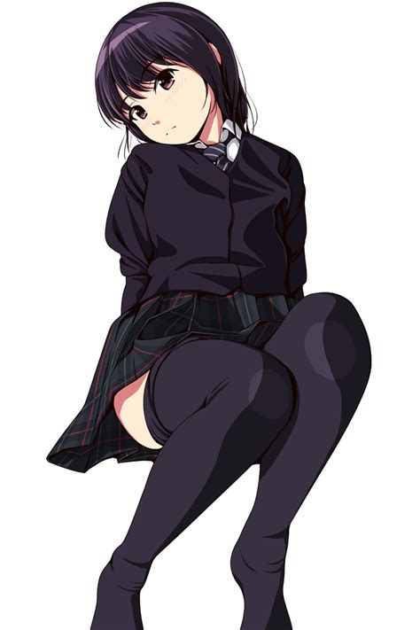 Matsunaga Kouyou Highres Tagme 1girl Ass Black Hair Black Legwear