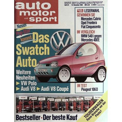 Auto Motor Sport Heft 24 13 November 1992 Das Swatch Auto