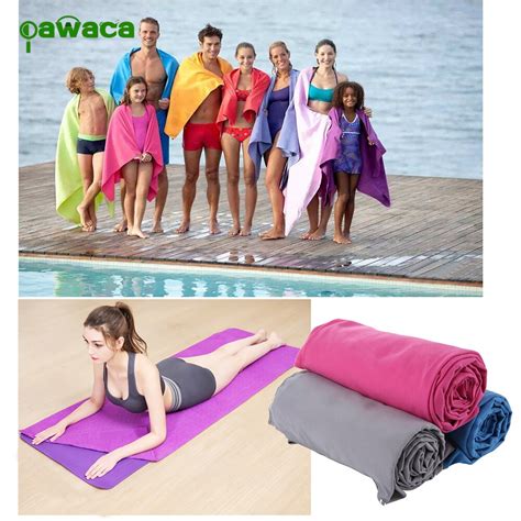 2pc Set Outdoor Sports Quick Dry Bath Set Towel Microfiber Non Slip Towel For Bath Gym Camping