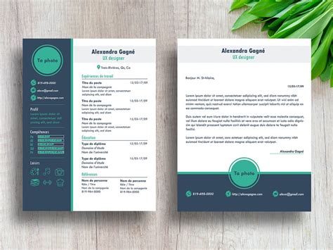 Free Modern Cv Resume Template With Cover Letter Page In Illustrator