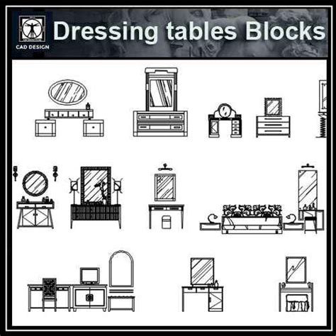 Furniture Blocks Dressingtables Free Autocad Blocks And Drawings