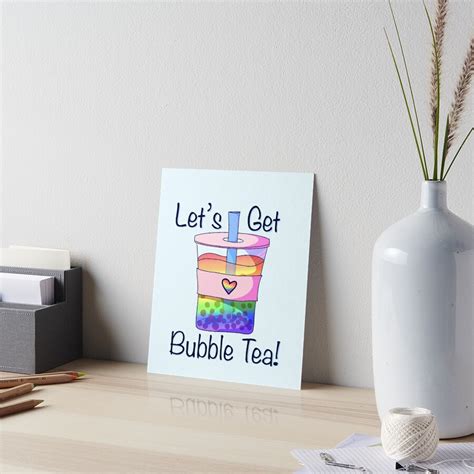 Let S Get Bubble Tea Lgbt Pride Bubble Tea Art Board Print By Forthefrogwar Redbubble