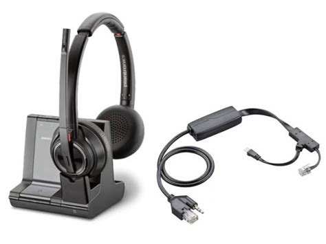 Plantronics Savi 8220 Polycom Wireless Headset Bundle