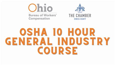 Osha 10 Hour General Industry Course Seneca Regional Chamber Of Commerce