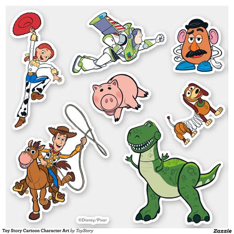Toy Story Cartoon Character Art Sticker Zazzle Cartoon Toys Cartoon