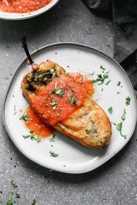 Chiles Relleno Is A Classic Mexican Dish Consisting Of Roasted Poblano