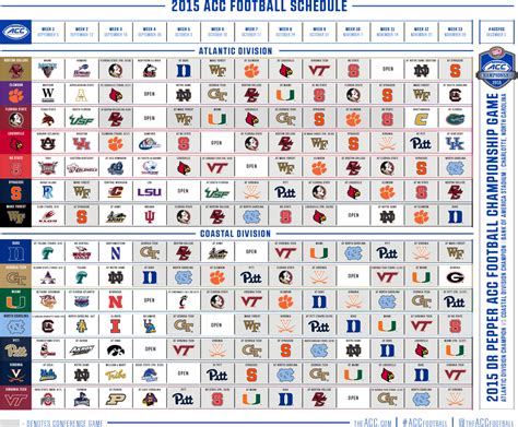 Printable College Football Schedule Printable Schedule