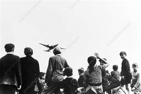 Berliners Watching Berlin Airlift 1948 9 Stock Image C0360839