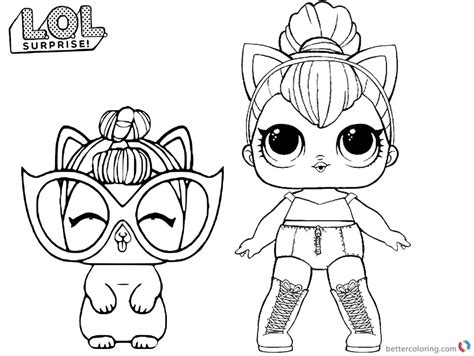 Lol Coloring Pages Kitty Queen Free Printable Coloring Pages