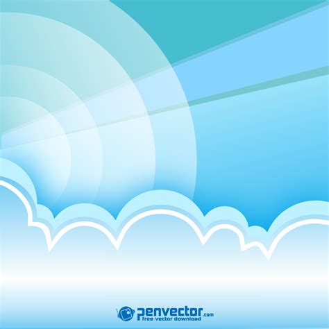 Blue Cloud Background Free Vector