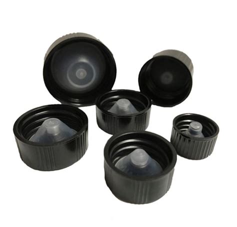 13 425 Black Ribbed Phenolic Cap With Cone Shaped Insert Each