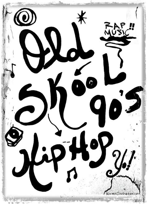 Old Skool 90s Hip Hop Drawing By Rachel Maynard