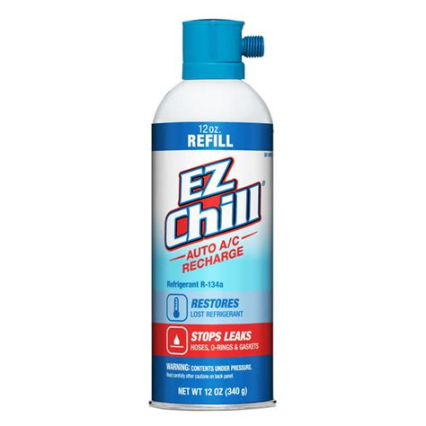 Ez Chill Refrigerant R 134a With Oil And Leak Sealer 12 Ounces