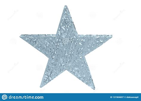 Silver Shiny Decorative Star White Isolate Stock Image Image Of